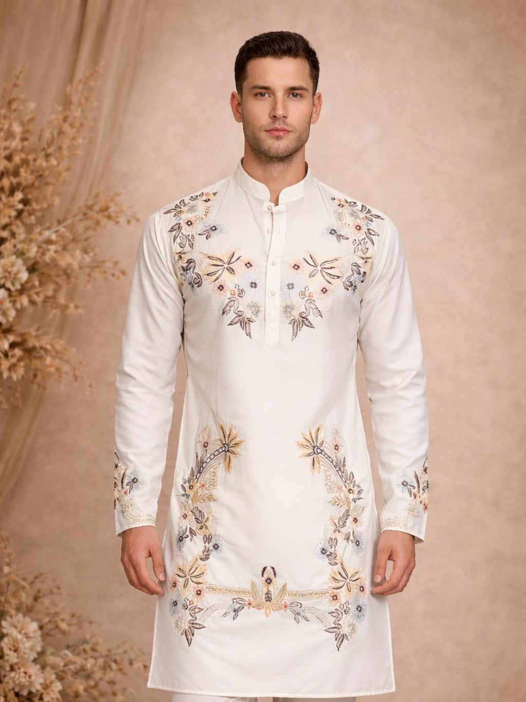 Royal Embroidered Wedding Kurta Set – Festive Collection