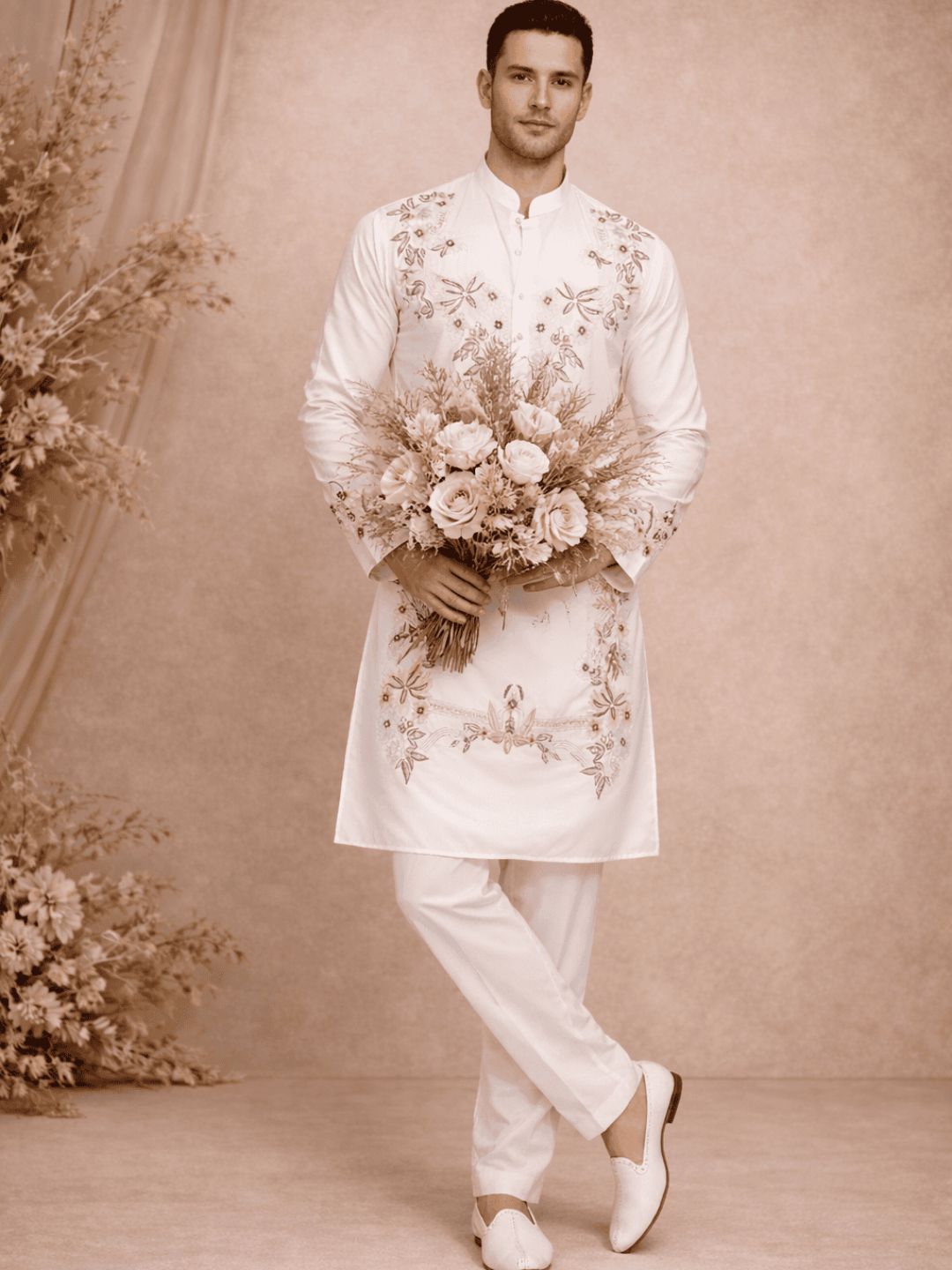 Royal Embroidered Wedding Kurta Set – Festive Collection