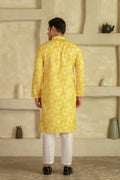 Men Geometric Printed Festive Straight Kurta