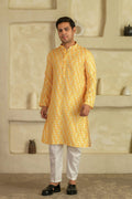 Men Geometric Printed Festive Straight Kurta