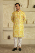 Men Geometric Printed Festive Straight Kurta