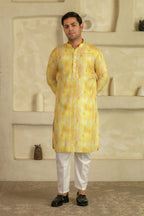Men Geometric Printed Festive Straight Kurta