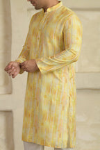 Men Geometric Printed Festive Straight Kurta