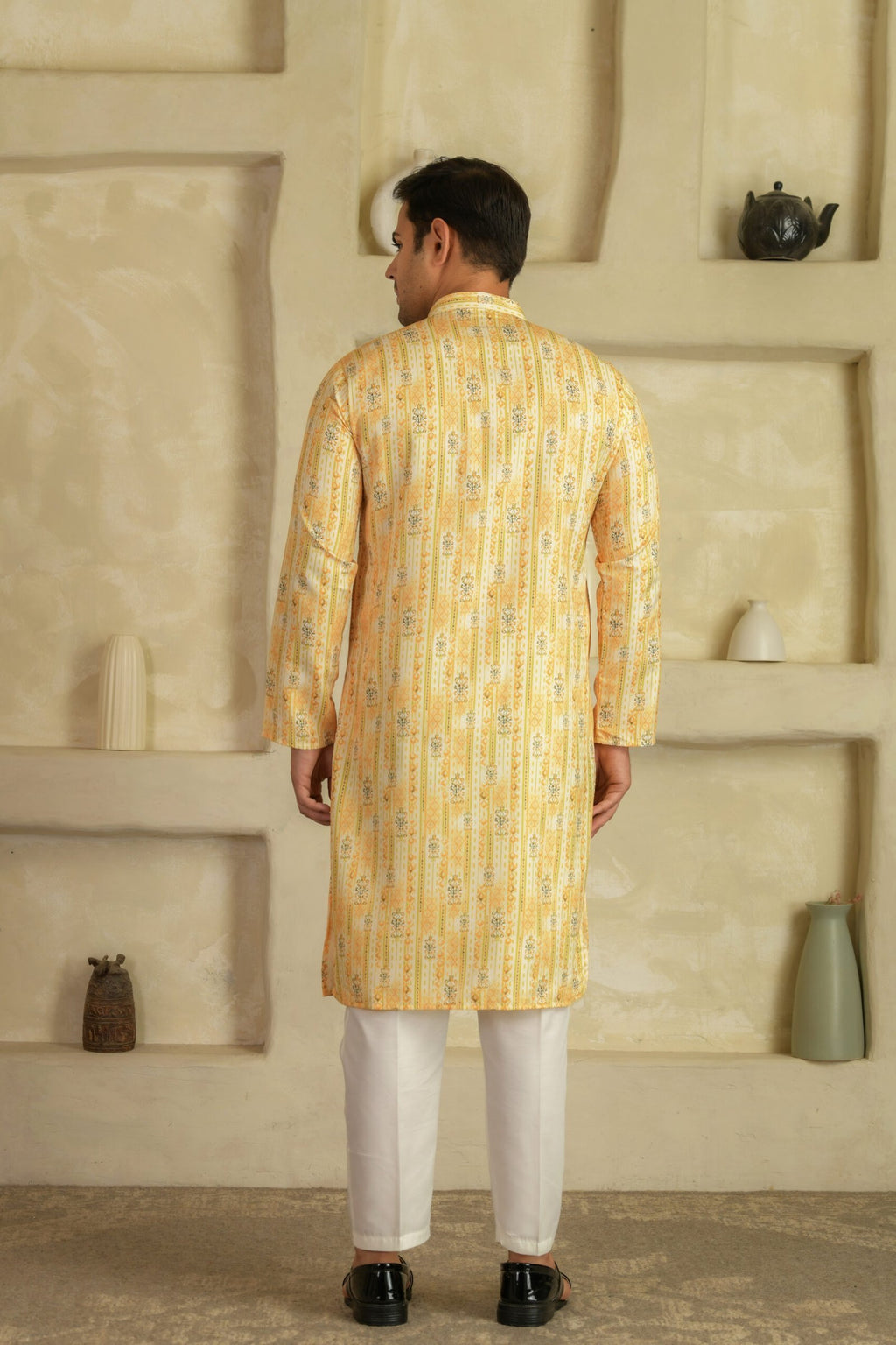 Floral Printed Mandarin Collar Kurta