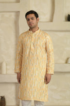Floral Printed Mandarin Collar Kurta