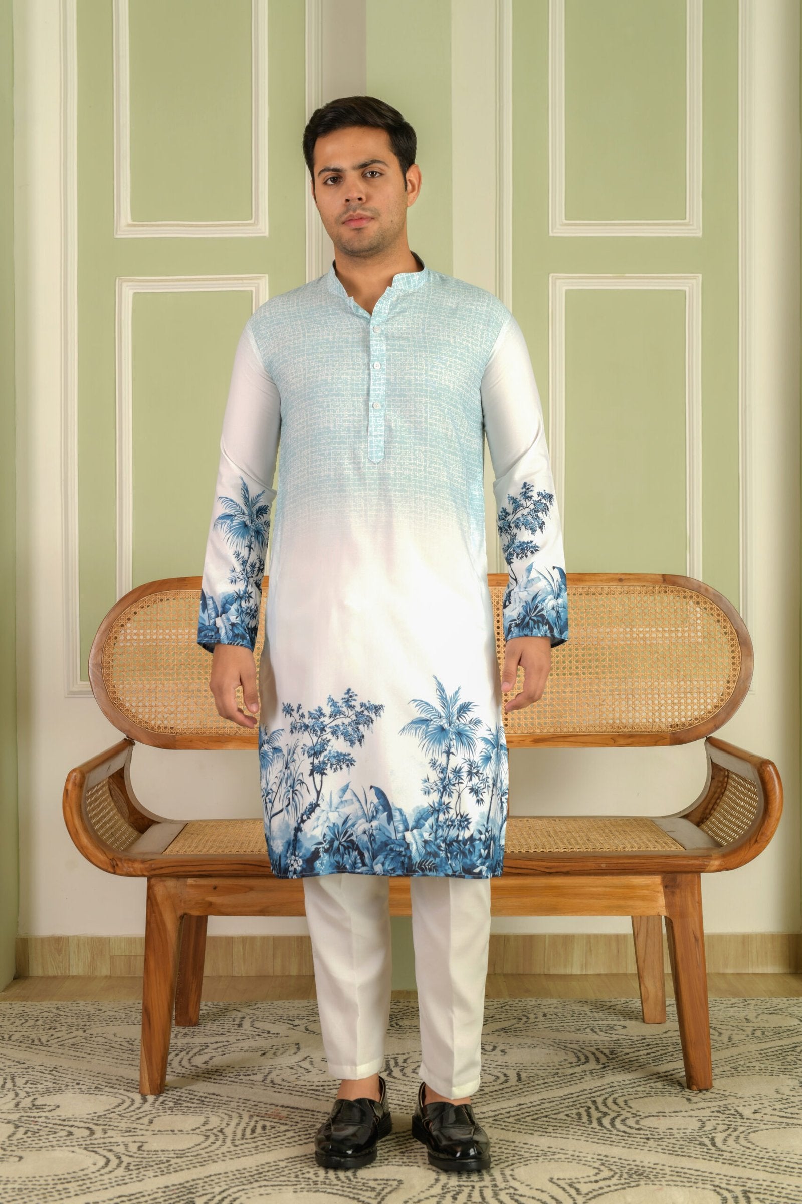 Men Floral Printed Kurta
