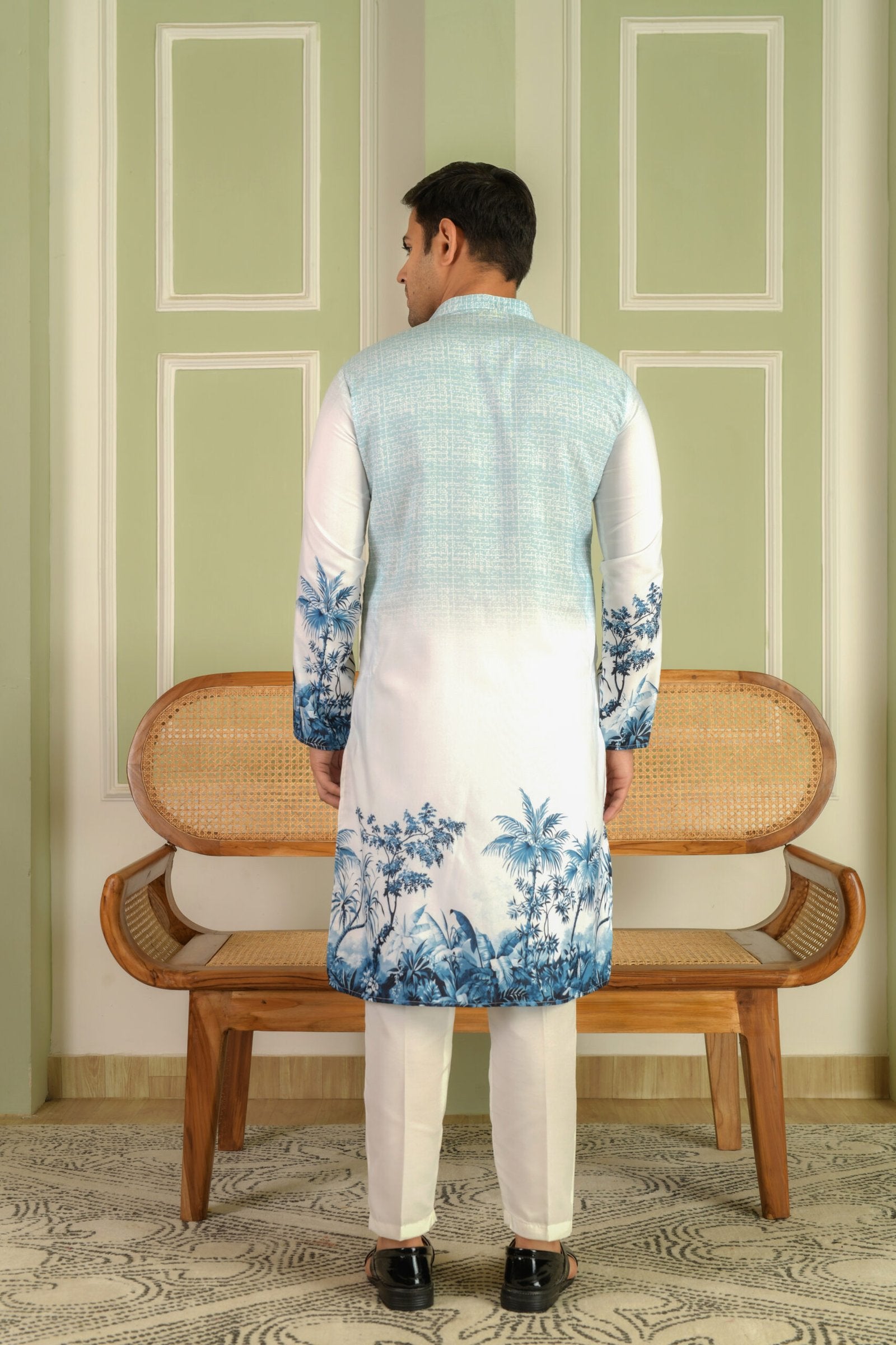 Men Floral Printed Kurta