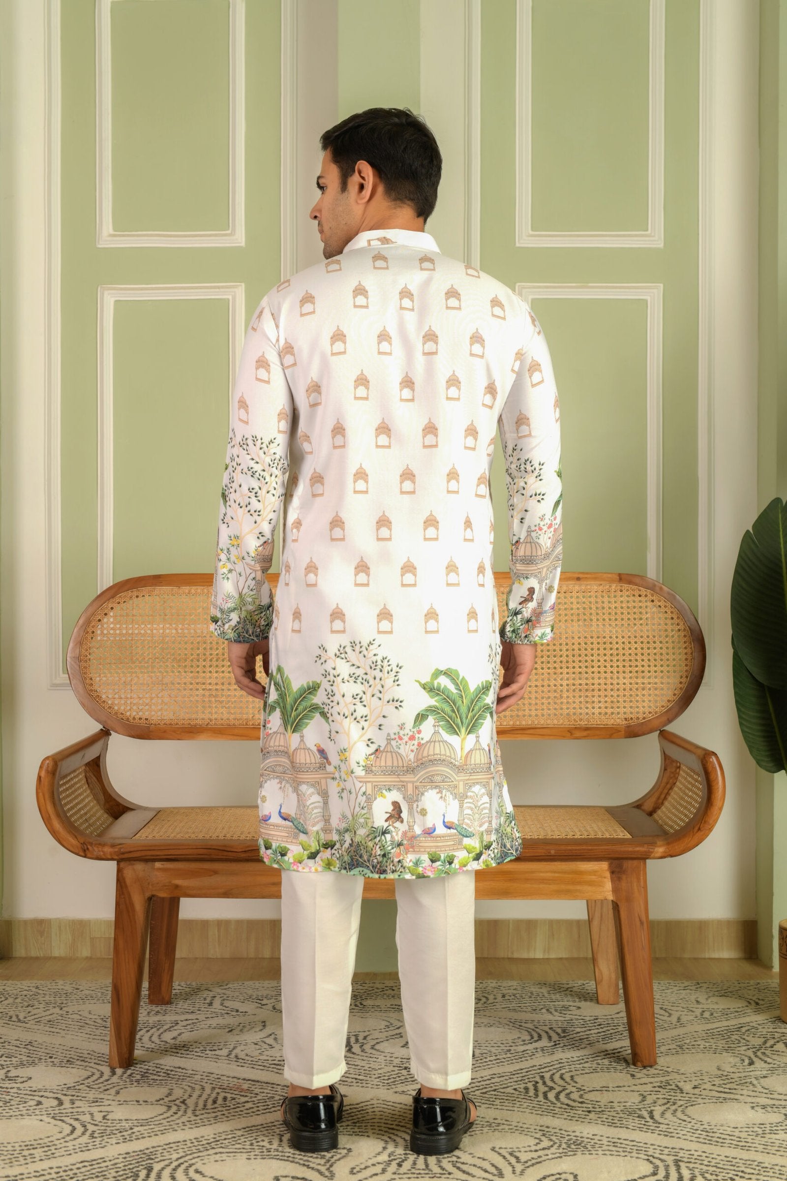 Men Ethnic Motifs Printed Straight Kurta