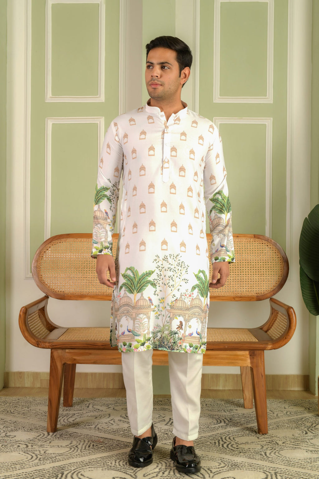 Men Ethnic Motifs Printed Straight Kurta