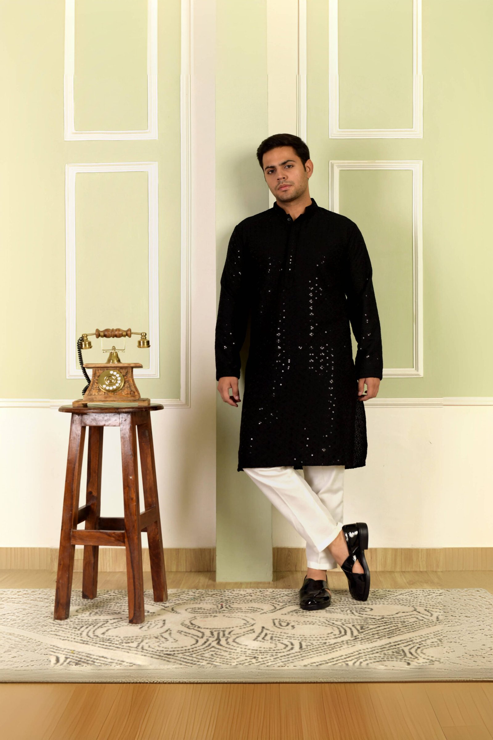 Yellow Embroidery Kurta Pyjama